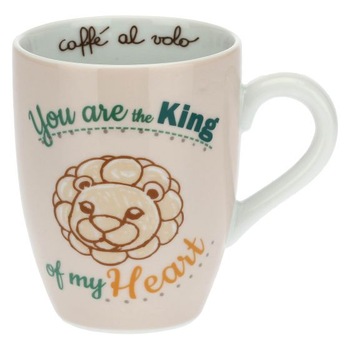 Cana portelan, brand THUN, Lion You are the king of my heart, 300 ml Cana portelan, brand THUN, Lion You are the king of my heart, 300 ml