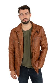 Geaca de piele Trooper M CBL, 50 EU, Maro Geaca de piele Trooper M CBL, 50 EU, Maro