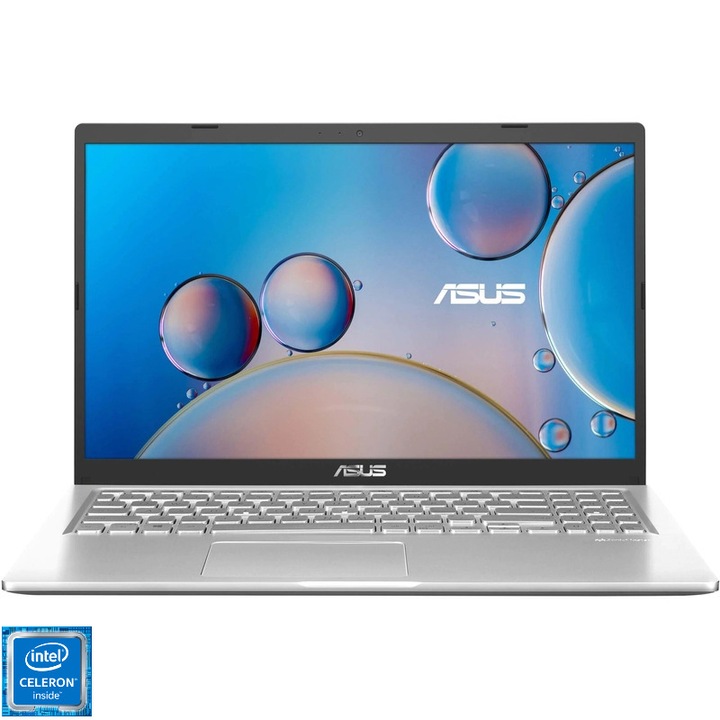 Laptop ASUS A516MA cu procesor Intel® Celeron® N4020 pana la 2.80 GHz, 15.6", Full HD, 16GB DDR4, 1TB SSD NVME, Intel® UHD Graphics 600, No OS, Transparent Silver