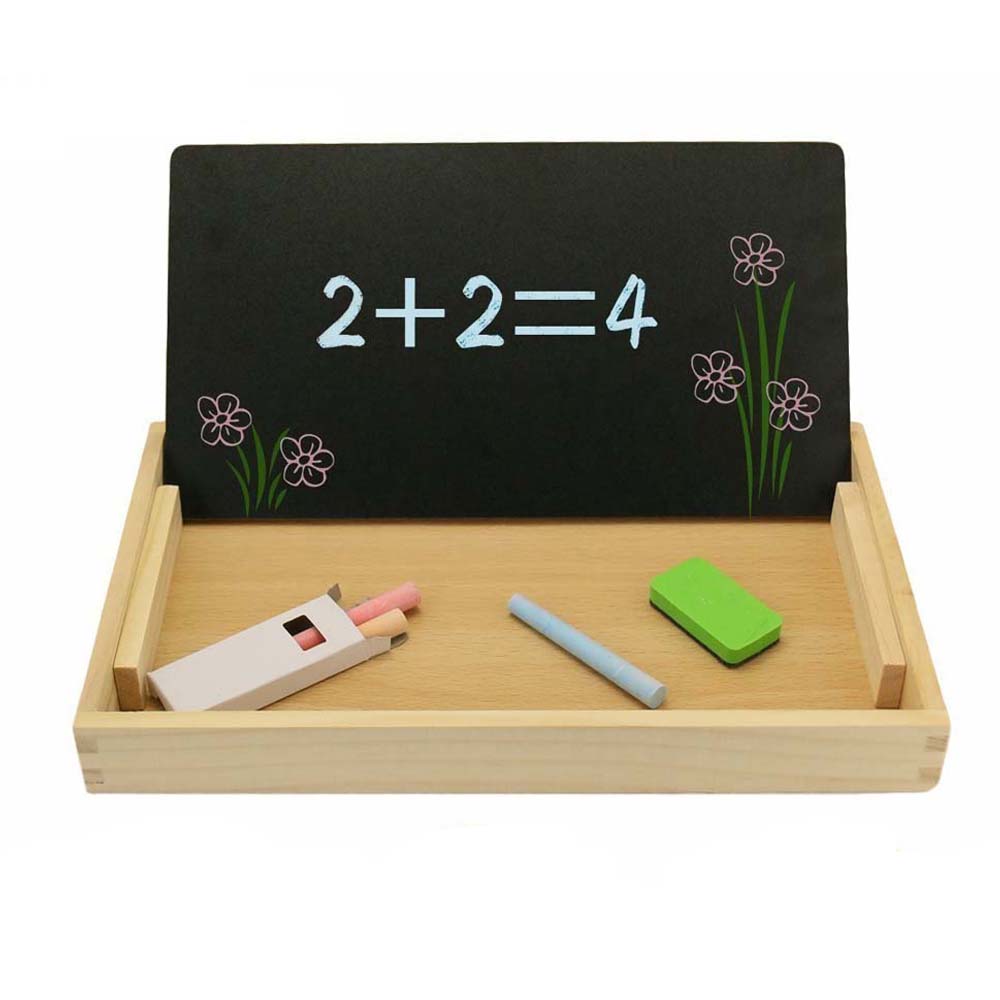 Tabla multifunctionala Montessori cu operatiuni matematice, ceas, betisoare si creta colorata, WD4008 RCO®