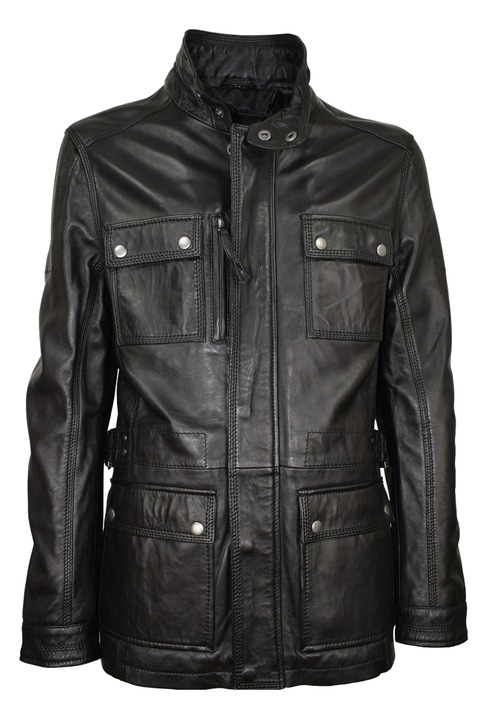 Geaca de piele Trooper M CBL, 48 EU, Negru