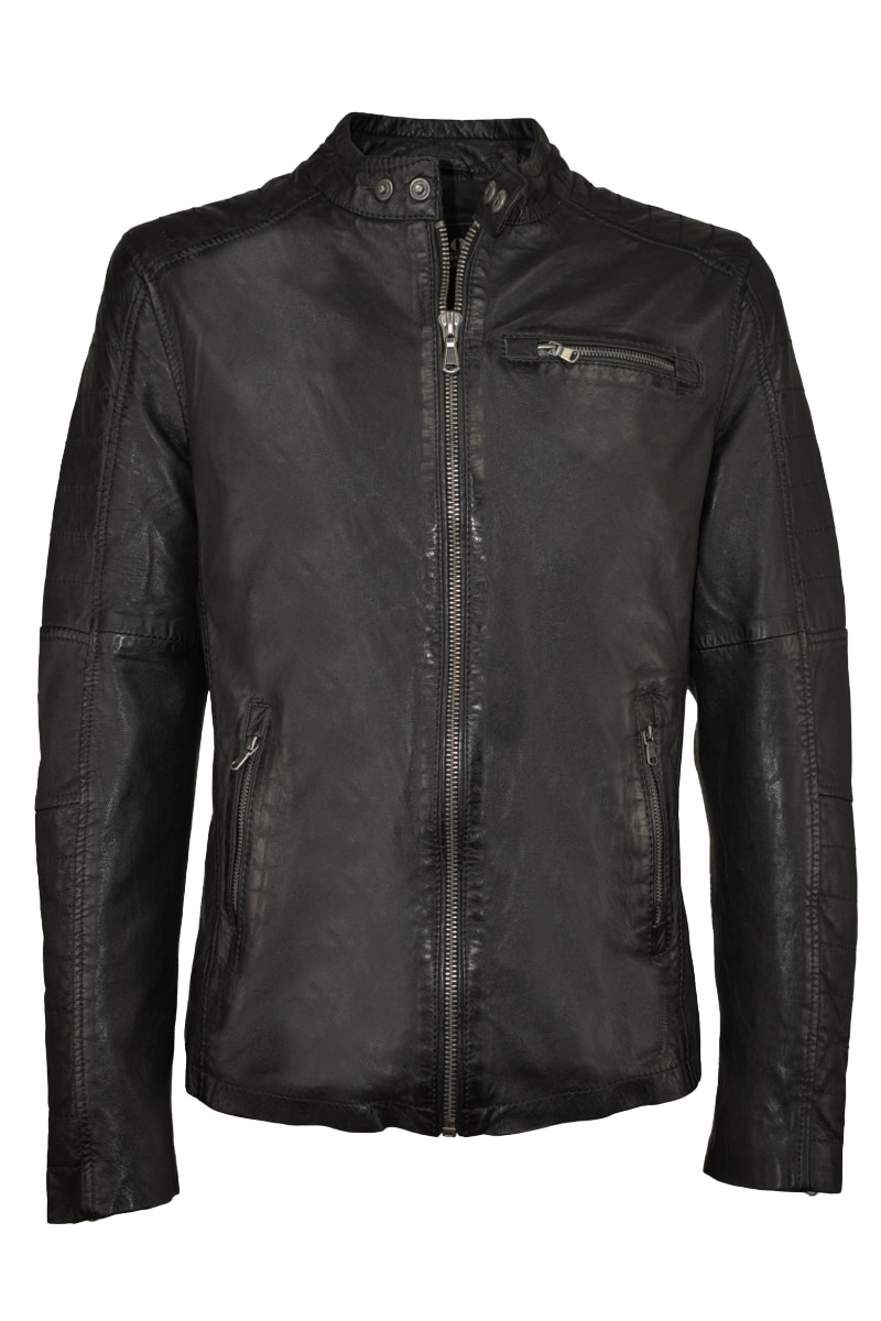 Geaca de piele Adriano CBL, Negru