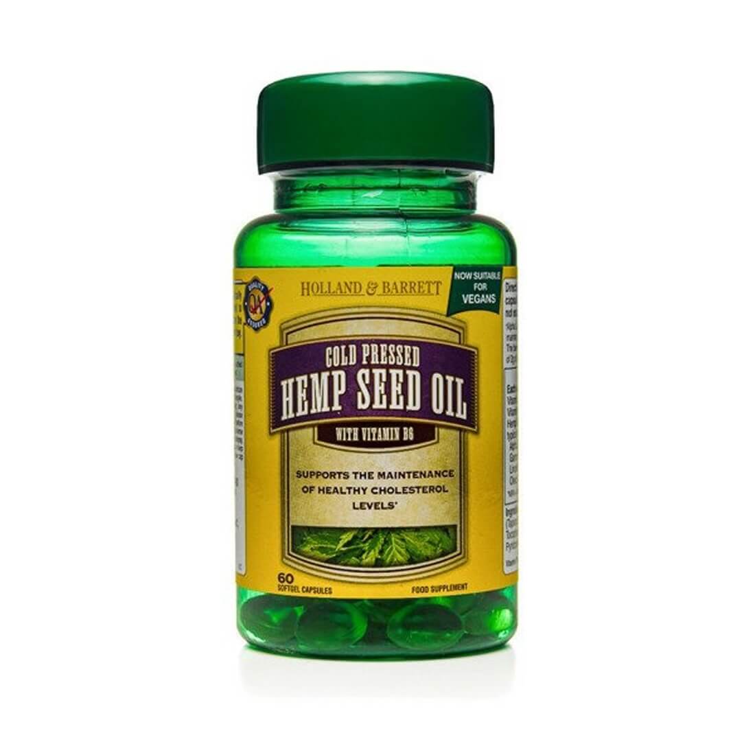 Supliment alimentar Hemp Seed Oil, Holland & Barrett, 60 capsule eMAG.ro