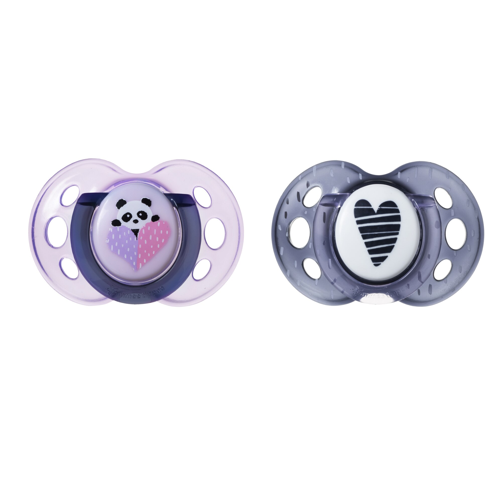 Set 2 suzete ortodontice, Tommee Tippee, Anytime, 18 - 36 luni, Roz/Gri