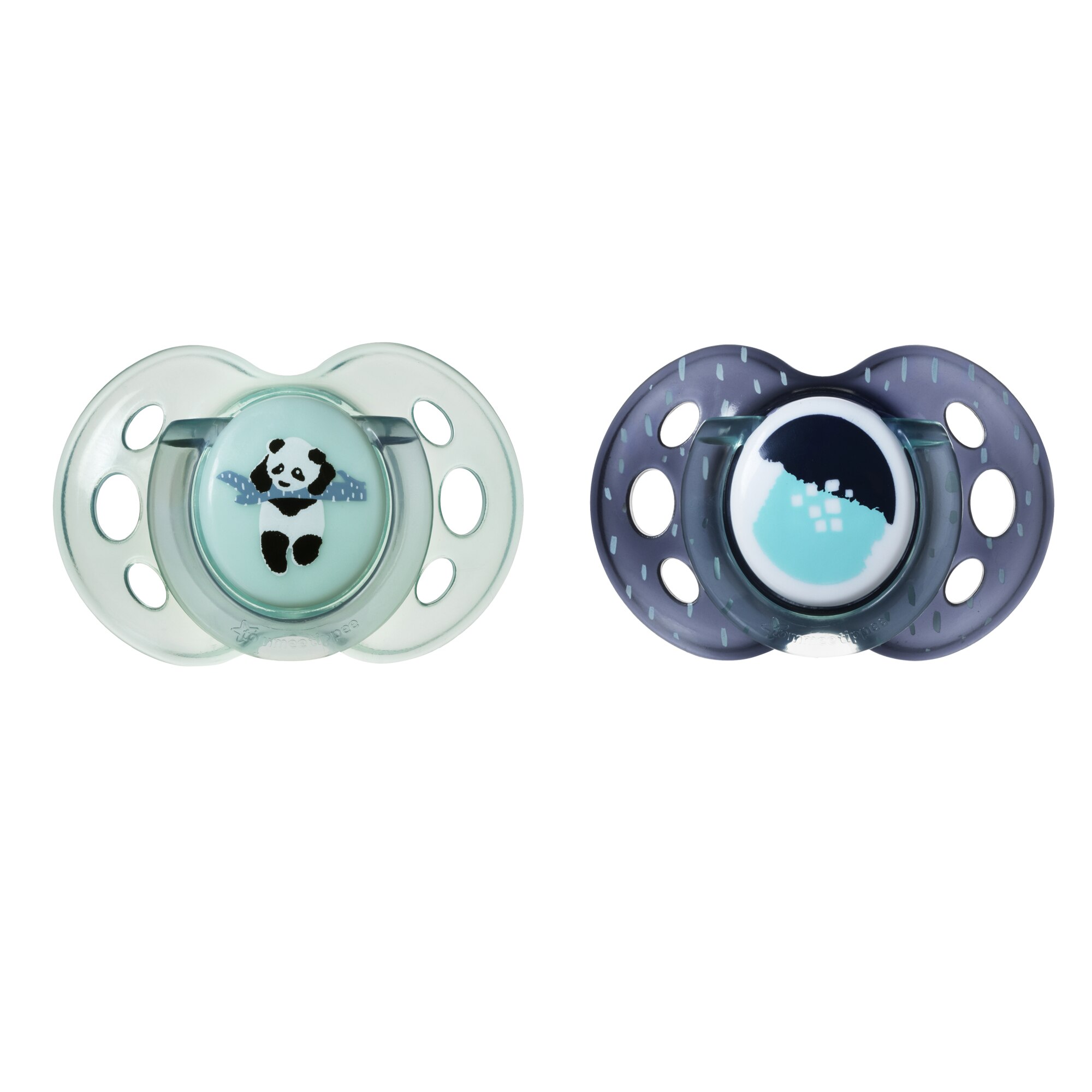 Set 2 suzete ortodontice, Tommee Tippee, Anytime, 18-36 luni, Verde/Gri