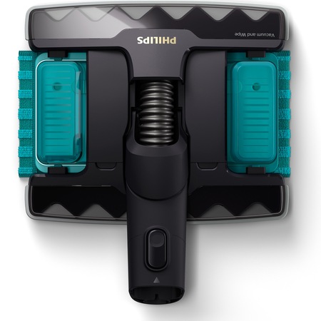 Aspirator vertical 3-in-1 Philips XC8347 cu mop integrat, seria 8000 Aqua + , Tehnologia PowerCyclone 10, cap de aspirare cu putere dubla, cap de aspirare cu LED, Baterie de 25.2V, până la 80 min de funcționare*, captează pana la 99% din praf
