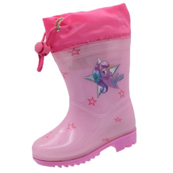 Cizme din cauciuc pentru fete American Club 06/21R-26, Roz 50468 Cizme din cauciuc pentru fete American Club 06/21R-26, Roz 50468