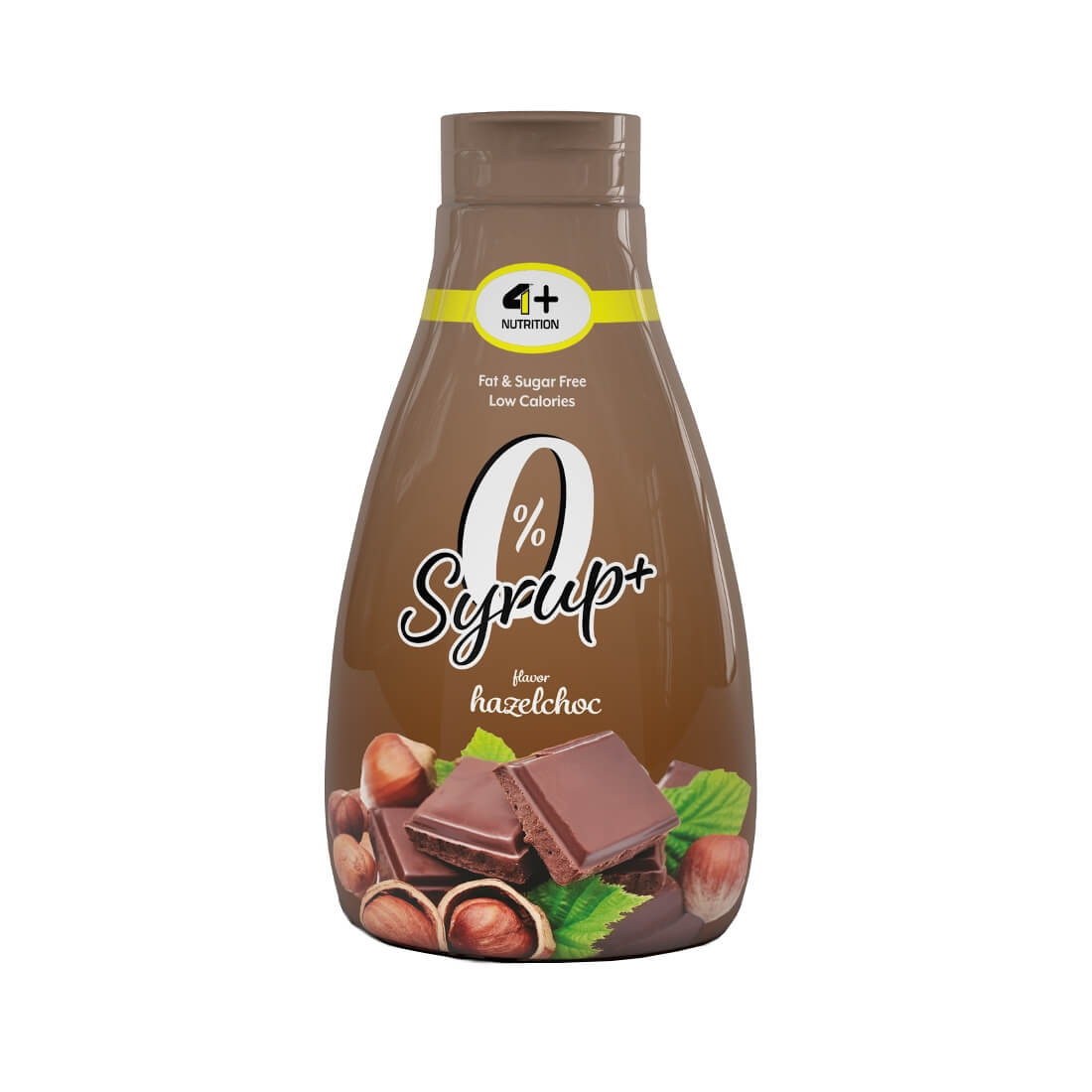 Sirop dietetic +4 Nutrition, Aroma ciocolata cu alune, 425 ml