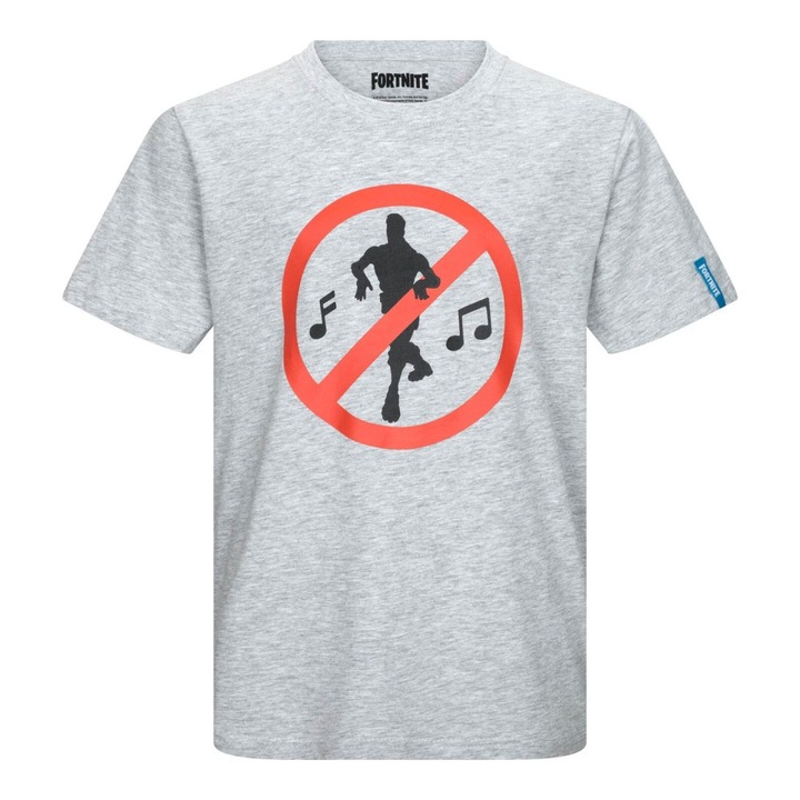 Tricou copii, Fortnite,Forbidden, gri