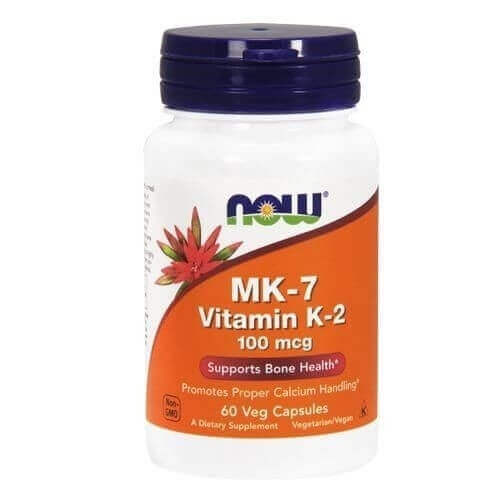 Vitamine K-2 cu MK-7 100mcg Now, 60 capsule
