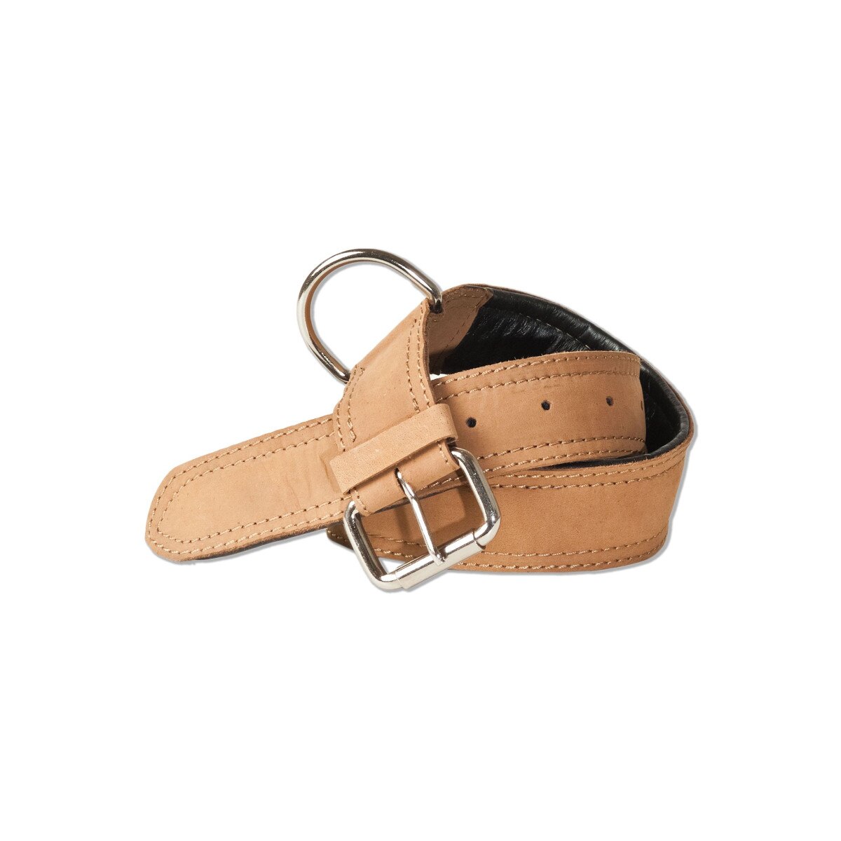 Zgarda caini Woodland, Piele naturala de bivol, 50-65 cm, Maro deschis