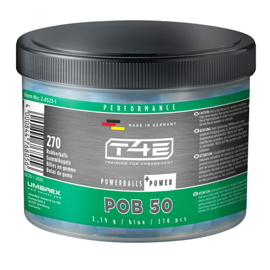 Bile de cauciuc T4E Performance POB calibrul 50 , 2,19gr