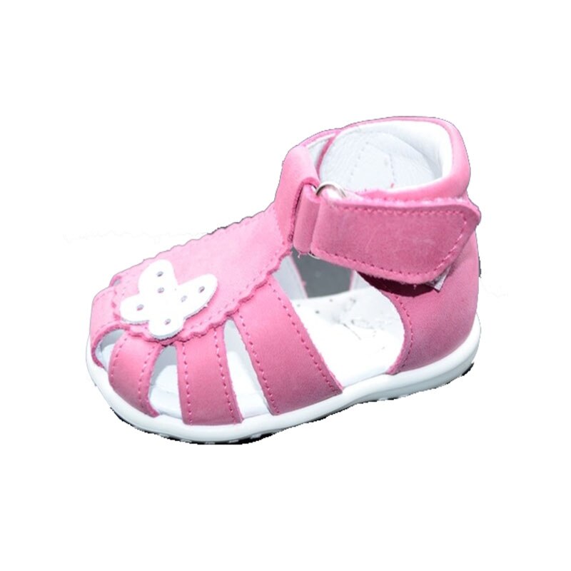 Sandale ortopedice din piele pentru fete EMEL E2183-8-23, Roz 23 EU