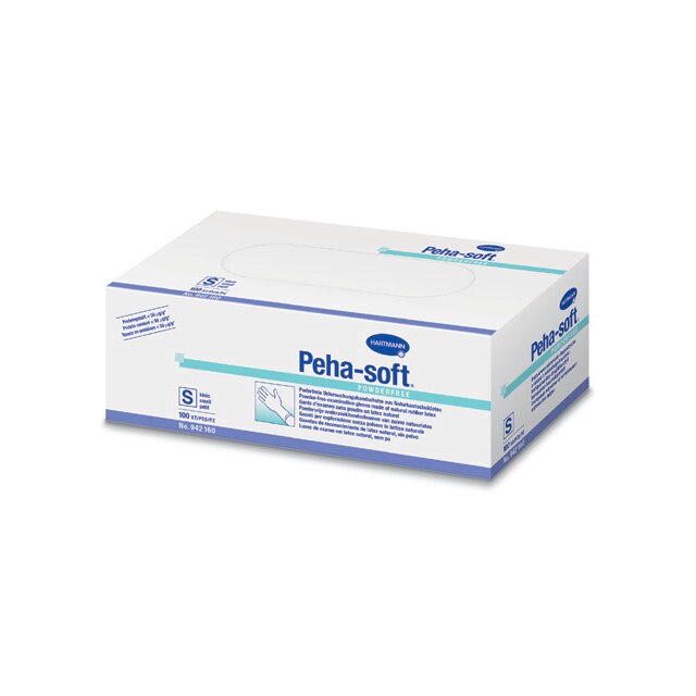 Set 100 Manusi premium, Hartmann Peha-soft, nepudrate, alb, marimea M