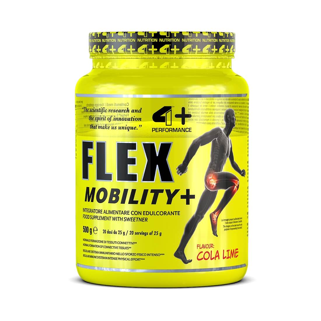 Supliment colagen Flex Mobility+, 4+ Nutrition, Aroma cola lime, 500 g