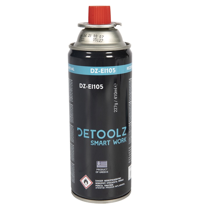 Butelie gaz spray 227g DeToolz 410ml pentru aragaz portabil