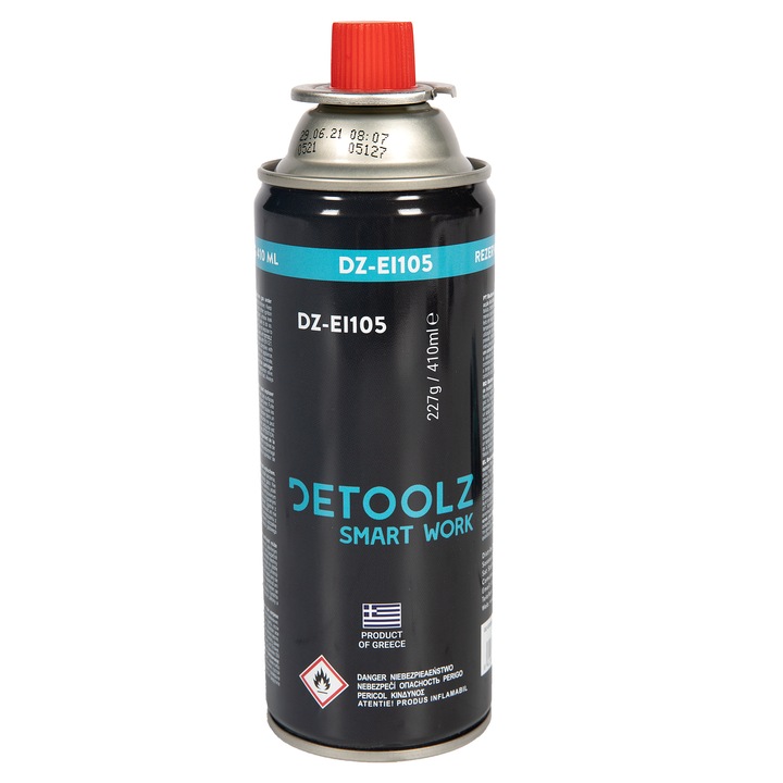 Butelie gaz spray 227g DeToolz 410ml pentru aragaz portabil