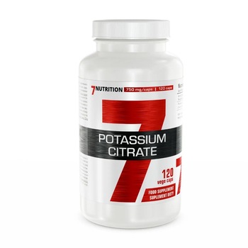 Citrat de potasiu 7Nutrition, 750 mg, 120 capsule Citrat de potasiu 7Nutrition, 750 mg, 120 capsule