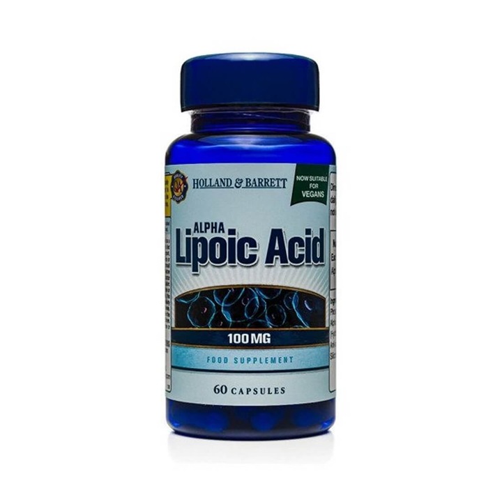 Holland & Barrett, Alpha Lipoic Acid étrendkiegészítő, 100mg, 60 kapszula