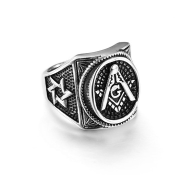 Inel barbati Nevermore® model-3 Masonic Freemason,Marimea