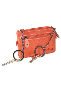 Husa chei Woodland, 12x8x1 cm, Piele naturala bivol, Rosu Husa chei Woodland, 12x8x1 cm, Piele naturala bivol, Rosu