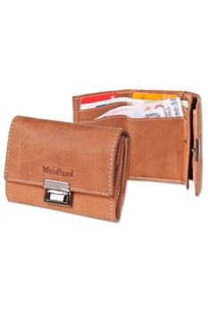Portofel mini dama Woodland, Piele naturala bivol, Cognac Portofel mini dama Woodland, Piele naturala bivol, Cognac