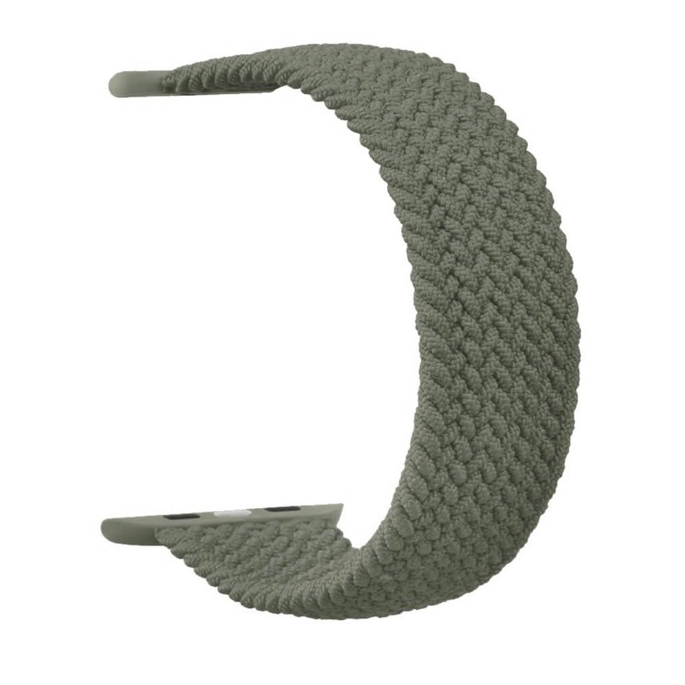 Curea textila marimea M pentru Apple Watch 38mm, 40mm, Tactical 756 Band Braid String Band (verde)