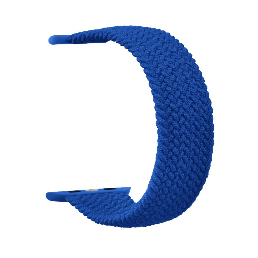 Curea textila marimea M pentru Apple Watch 38mm, 40mm, Tactical 755 Band Braid String Band (albastru inchis)