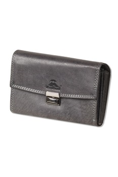 Portofel dama Woodland, 18x10x4.5 cm, Piele naturala bivol, Negru Portofel dama Woodland, 18x10x4.5 cm, Piele naturala bivol, Negru