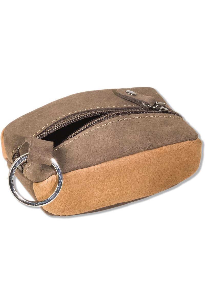 Husa chei Woodland, 6.5x11.5x3.5 cm, Piele naturala bivol, Maro