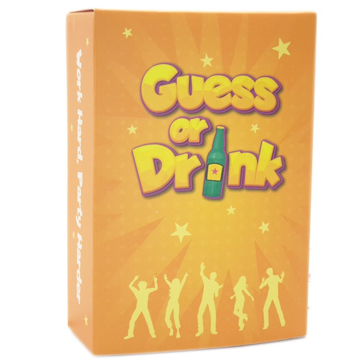 Joc de carti pentru petrecere pantomima Guess or Drink ,70 de carti, 18+