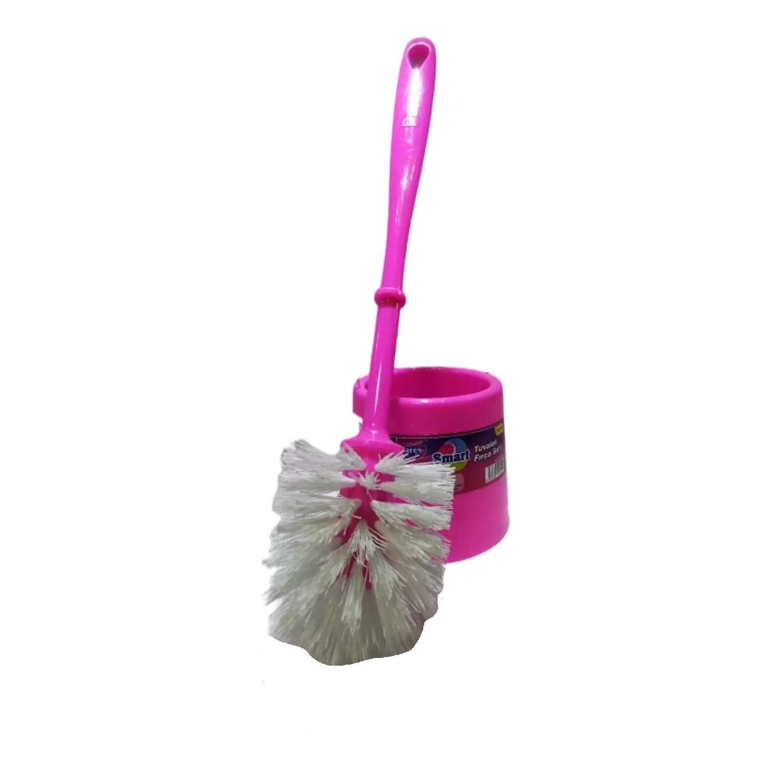 Perie roz cu suport pentru wc, Smart, 38x11 cm