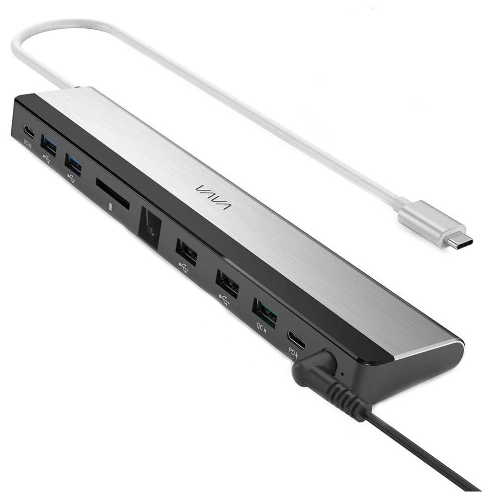 Adaptor 10 porturi Docking Station VAVA VA-DK002, Ethernet, SD Card, USB, QC, PD, pentru MacBook Pro si USBC