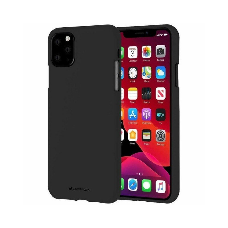 Husa Spate Mercury Goospery Soft Jelly Compatibila Cu iPhone 12 Pro Max, Negru