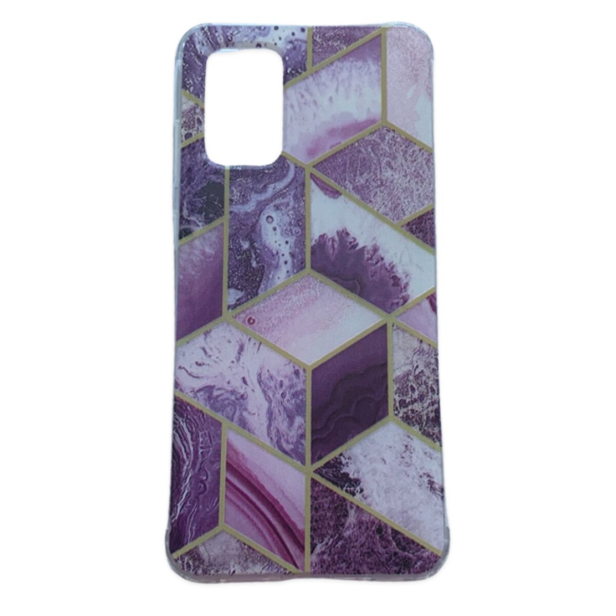 Husa Cover Silicon Geometric pentru Samsung Galaxy S20 Plus Mov
