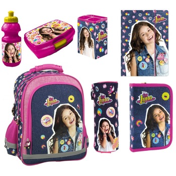 Set Scoala Soy Luna - Ghiozdan, Penar, Mapa A4, Penar Etui, Set sticla apa si cutie alimente, Suport instrumente de scris Set Scoala Soy Luna - Ghiozdan, Penar, Mapa A4, Penar Etui, Set sticla apa si cutie alimente, Suport instrumente de scris