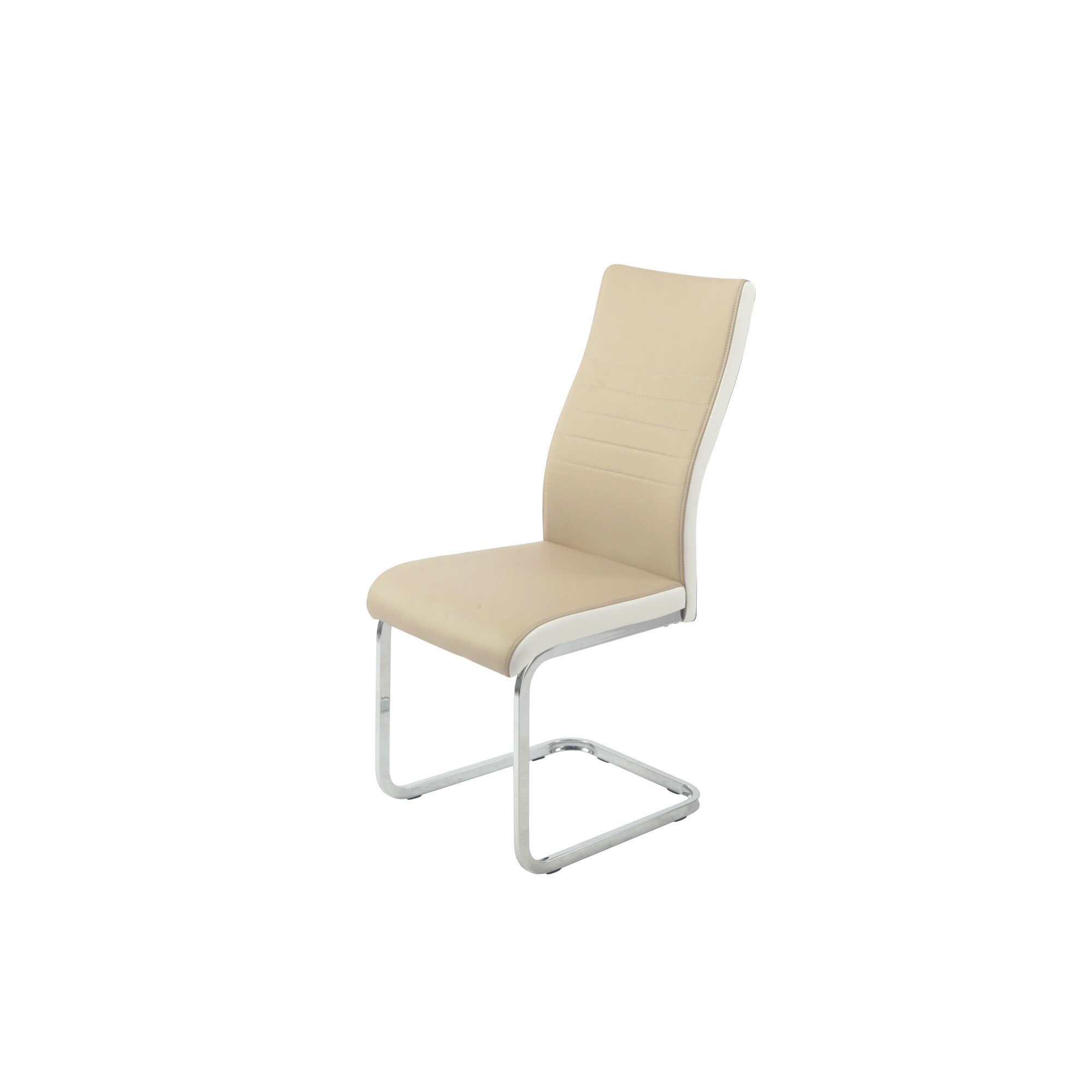Scaun living Napoli beige alb , 43x60x100 h cm