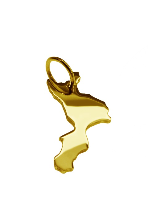 Pandantiv harta Calabria, Aur galben, 1.8 g, 25 mm, Auriu