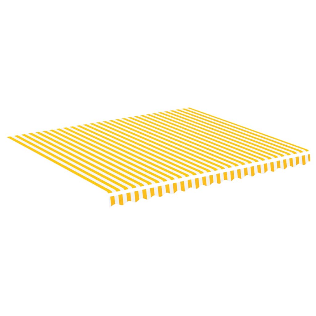 Panza de rezerva pentru copertina vidaXL, Poliester, 400 x 350 cm, Alb/Galben