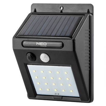 Lampa solara de perete, 32W, 20 LED SMD, 250lm, NEO TOOLS, 99-055 Lampa solara de perete, 32W, 20 LED SMD, 250lm, NEO TOOLS, 99-055