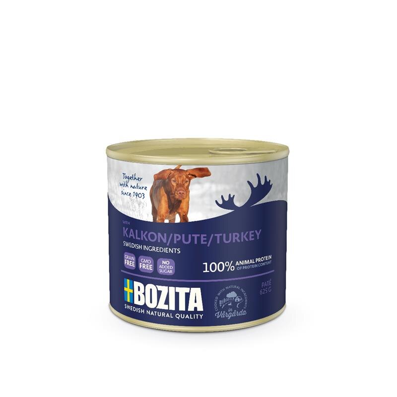 Hrana umeda pentru caini, Bozita®, cu curcan, 625 gr