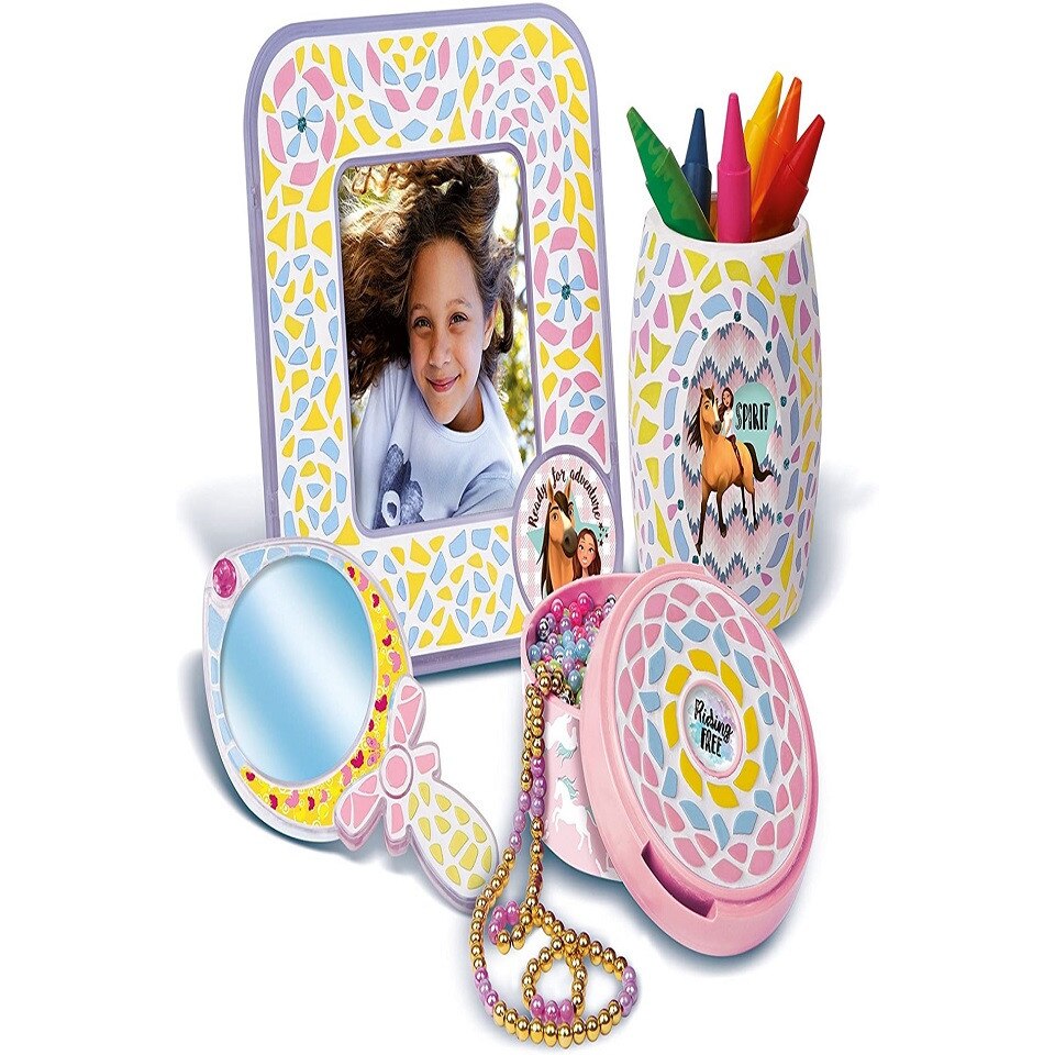 Set Creativ Clementoni, Motive cai, Mozaic , Multicolor