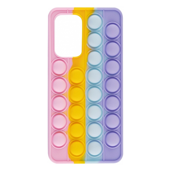 Husa pentru Samsung A52s - Pop IT, Silicon Gel, Bubble Push, Multicolora - Gekko® Rainbow