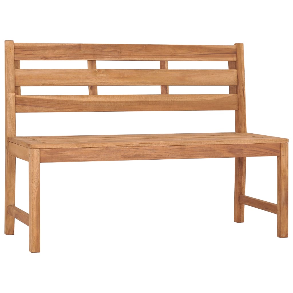 Banca de gradina vidaXL, Lemn de tec, 120 x 59 x 90 cm, Maro