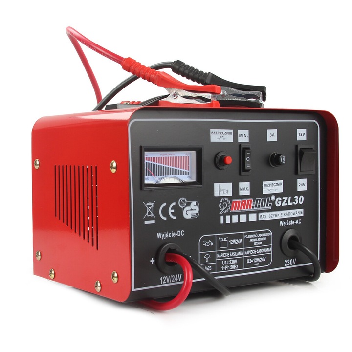 Mar-Pol Akkumulátor töltő 30A 12-24V 300W Normál + Gyorstöltő
