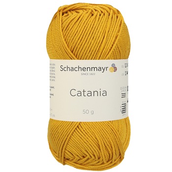 Fir de crosetat si tricotat, 100% bumbac, grosime fir nr 2 Fine, lungime 125 m, 50g, Catania Auriu 00249 Fir de crosetat si tricotat, 100% bumbac, grosime fir nr 2 Fine, lungime 125 m, 50g, Catania Auriu 00249