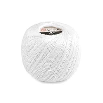 Fir Textil Yarnart Lily 1000, pentru crosetat si tricotat, acril, alb, 225 m Fir Textil Yarnart Lily 1000, pentru crosetat si tricotat, acril, alb, 225 m