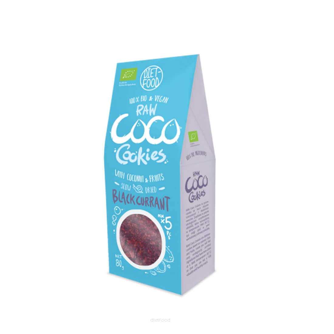 Biscuiti cu coacaze negre BIO, Diet Food, 80 g