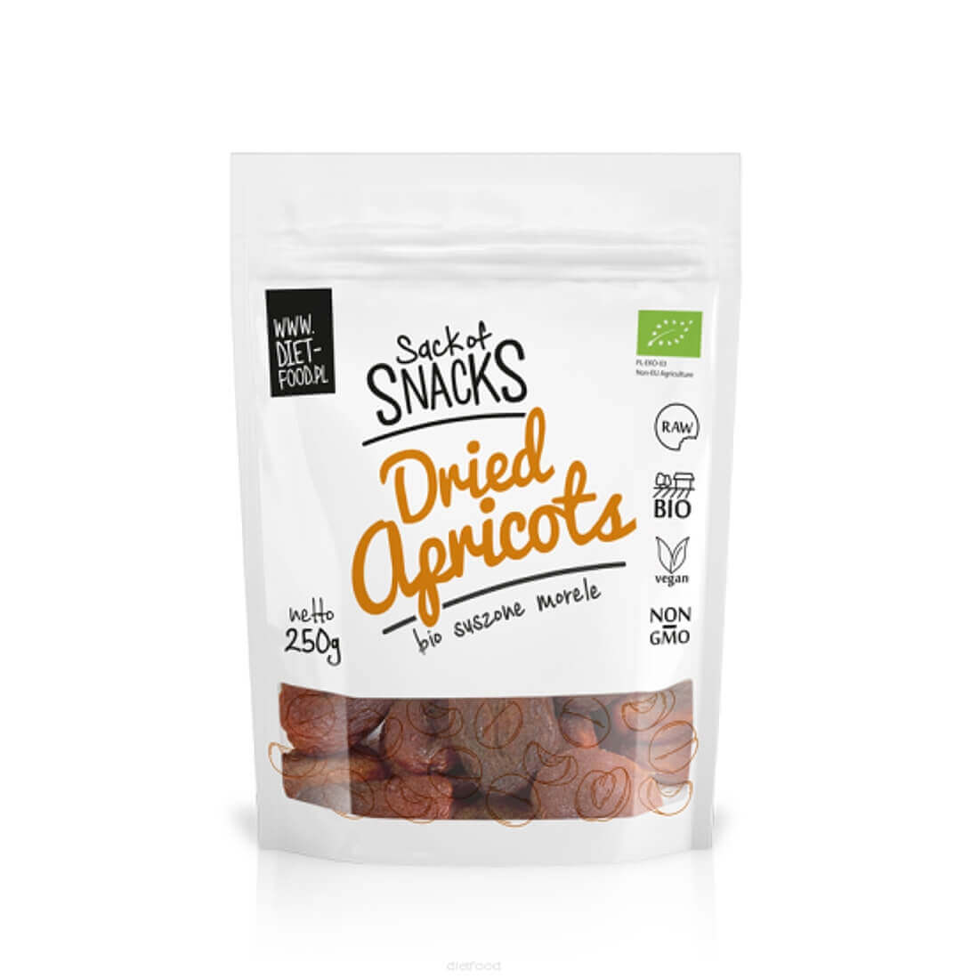 Caise bio uscate, Diet Food, 250 g