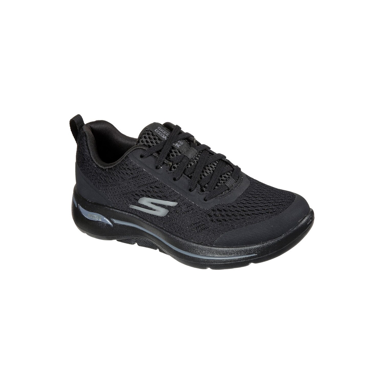 Pantofi sport femei Go Walk Arch Fit Motion Breez, Skechers, Negru, Negru